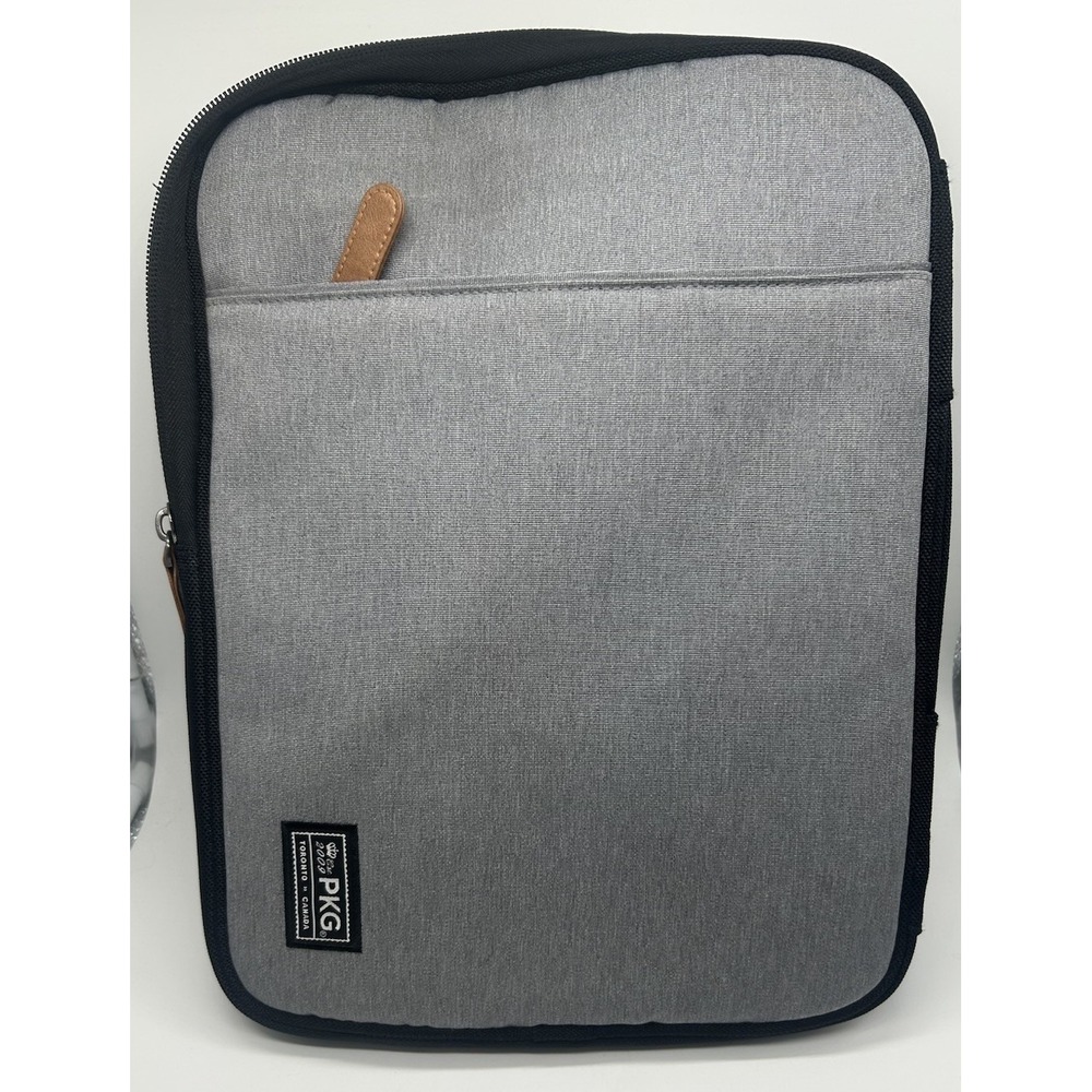 PKG Toronto Laptop Sleeve 13"–14" Gray Zipper Case Tablet MacBook Bag
